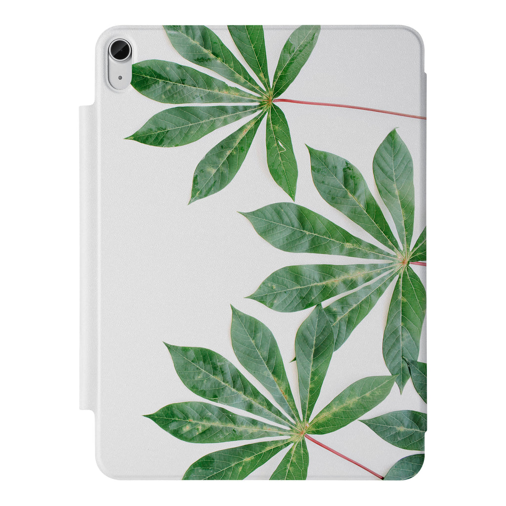the VistaCase Personalized iPad Slim Fit Case with Flat Flower design,  Crafted with a durable fabric exterior and a soft interior lining.