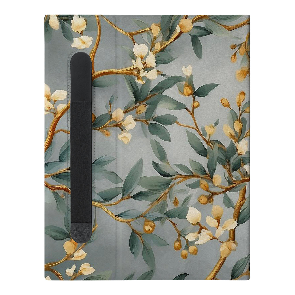 The Personalized VistaCase reMarkable Pen Holder Case with Flower Painting design features a built-in Marker pen holder,