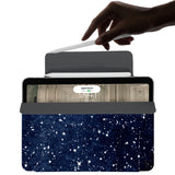 the VistaCase Personalized iPad Slim Fit Case with Galaxy Universe design,  The case includes built-in storage and a cutout for easy magnetic attachment of your Pencil, ensuring it's always within reach.