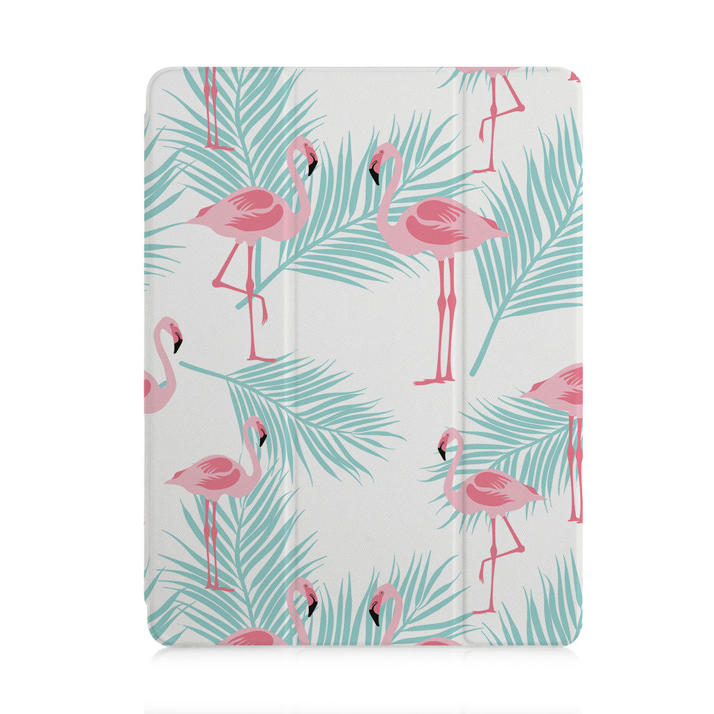 front and back view of personalized iPad case with pencil holder and 03 design