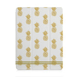 front and back view of personalized iPad case with pencil holder and 06 design