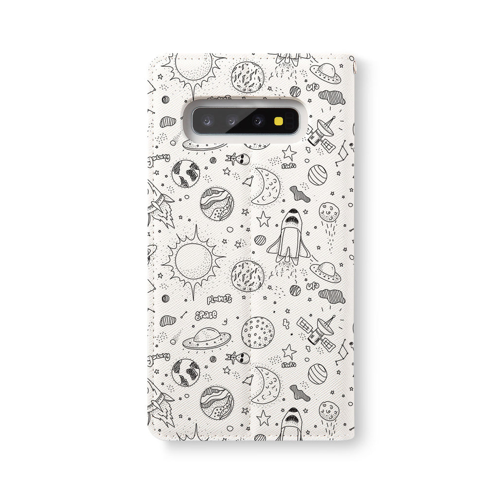 Back Side of Personalized Samsung Galaxy Wallet Case with Boy design - swap