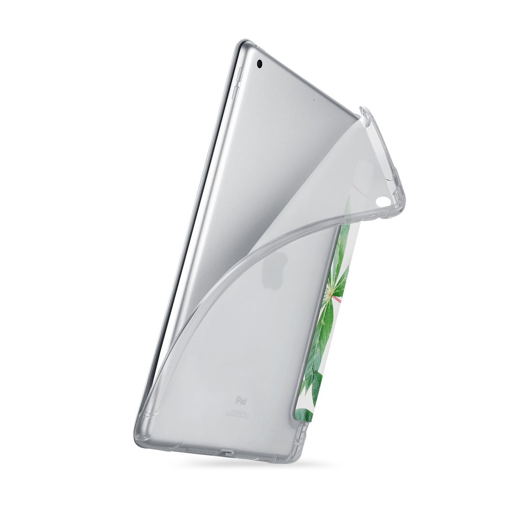 iPad SeeThru Casd with Flat Flower Design