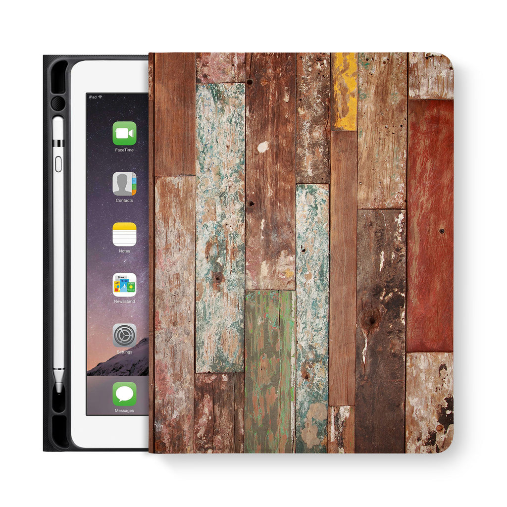 frontview of personalized iPad folio case with 6 design
