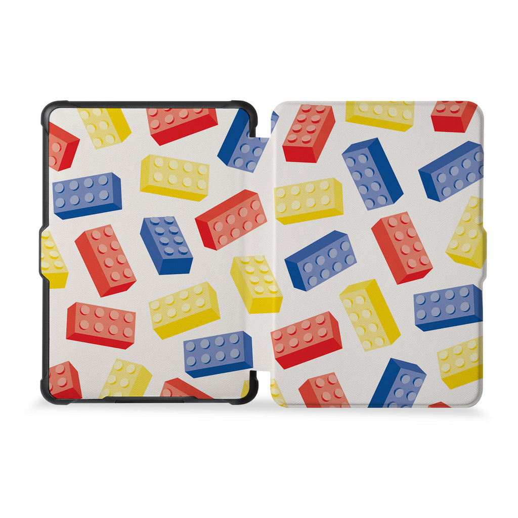 the whole front and back view of personalized kindle case paperwhite case with Retro Game design