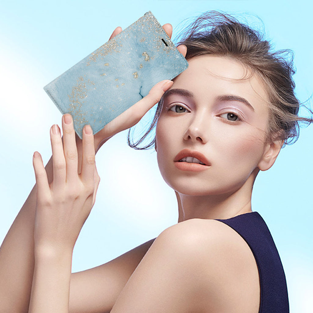 Personalized iPhone Wallet Case with Marble Gold desig marries a wallet with an Samsung case, combining two of your must-have items into one brilliant design Wallet Case.
