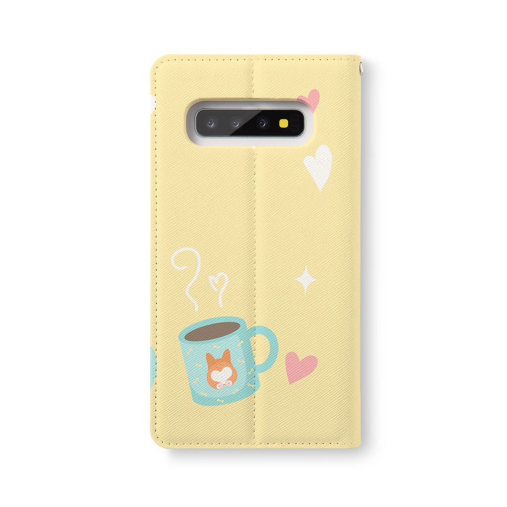 Back Side of Personalized Samsung Galaxy Wallet Case with CorgiTang design - swap