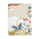 front view of personalized iPad case with pencil holder and Japanese Pattern design