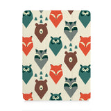 front view of personalized iPad case with pencil holder and Fox Fun design