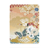 front view of personalized iPad case with pencil holder and Japanese Pattern design