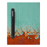 The Personalized VistaCase reMarkable Pen Holder Case with Rusted Metal design features a built-in Marker pen holder,