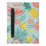 The Personalized VistaCase reMarkable Pen Holder Case with Tropical Fruits design features a built-in Marker pen holder,