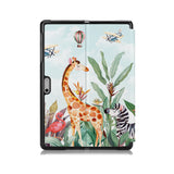 the back side of Personalized Microsoft Surface Pro and Go Case with Rainforest Animals design