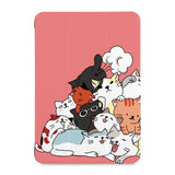 the front view of Personalized Samsung Galaxy Tab Case with Cute Cats design