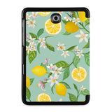 the back view of Personalized Samsung Galaxy Tab Case with Tropical Fruits design