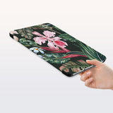 a hand is holding the Personalized Samsung Galaxy Tab Case with Flowers design