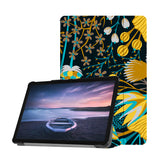 Personalized Samsung Galaxy Tab Case with Autumn Leaves design provides screen protection during transit