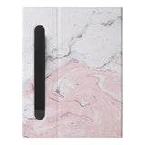 The Personalized VistaCase reMarkable Pen Holder Case with Pink Marble design features a built-in Marker pen holder,