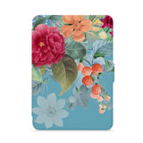 front view of personalized kindle paperwhite case with with Marble design - swap