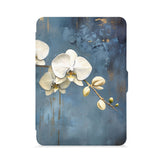 front view of personalized kindle paperwhite case with Flower Painting design