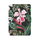 front view of personalized kindle paperwhite case with Flowers design