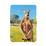 front view of personalized kindle paperwhite case with Australia Wild Animal design
