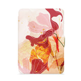 front view of personalized kindle paperwhite case with Artistic Flower design