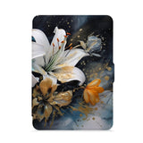 front view of personalized kindle paperwhite case with Flower Painting design