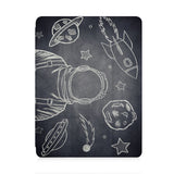 front and back view of personalized iPad case with pencil holder and 03 design
