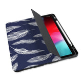 personalized iPad case with pencil holder and Feather design - swap