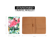Travel Wallet - Flamingo With Tropical Palm Tree