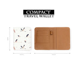 compact size of personalized RFID blocking passport travel wallet with Bird And Flower design