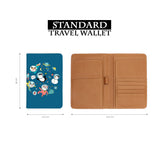 standard size of personalized RFID blocking passport travel wallet with Christmas design