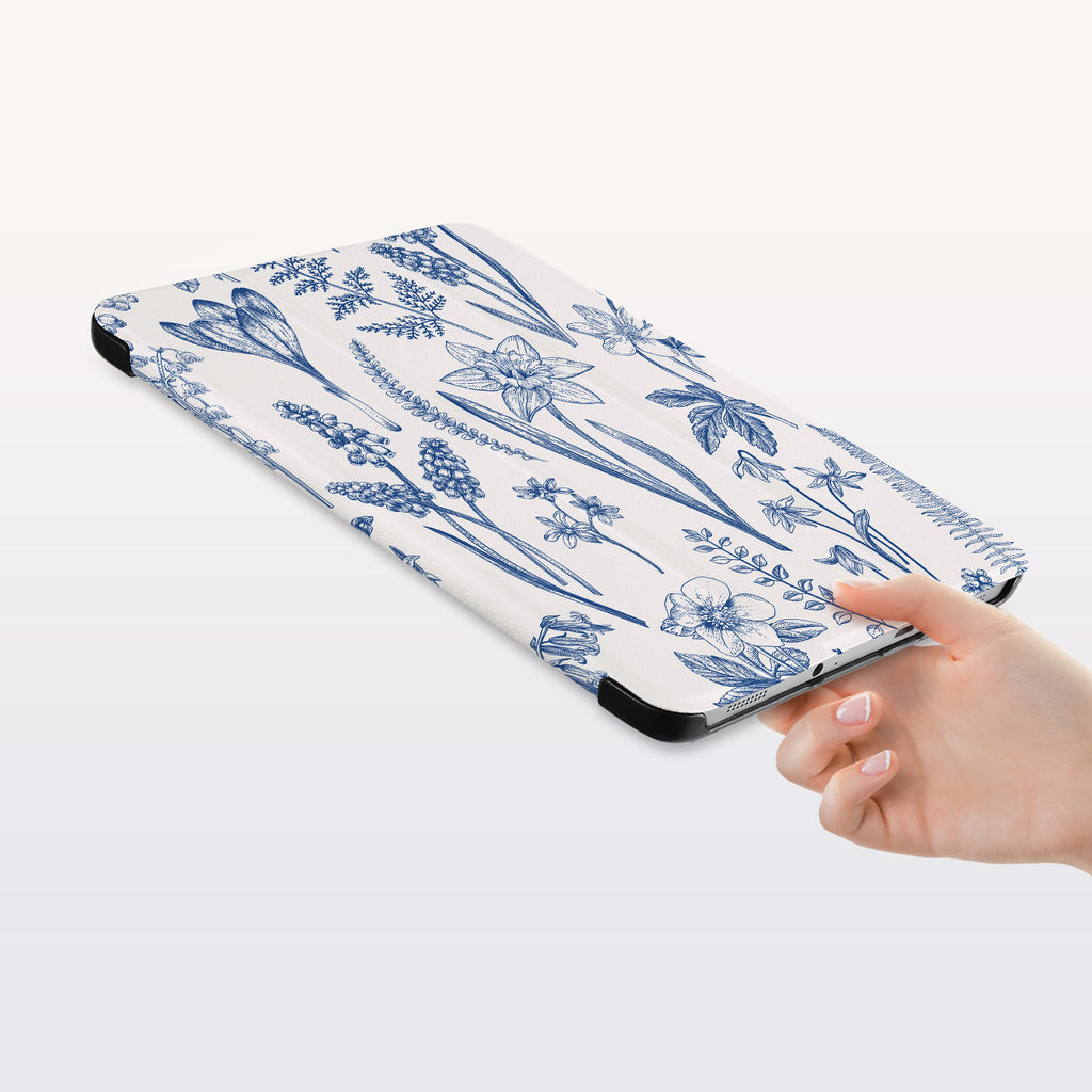 a hand is holding the Personalized Samsung Galaxy Tab Case with Flower design