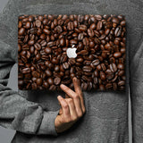 Form-fitting hardshell with Coffee design keeps scuffs and scratches at bay