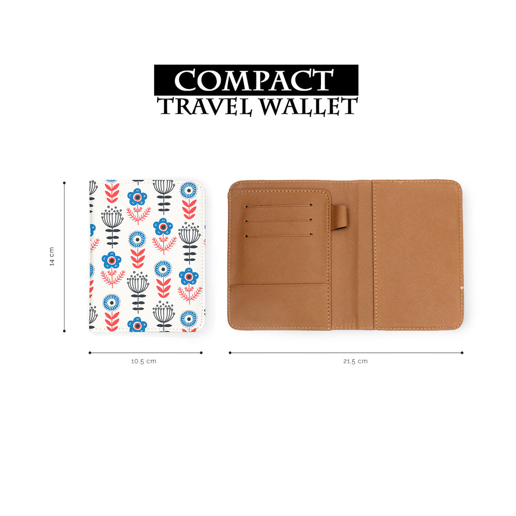 compact size of personalized RFID blocking passport travel wallet with North Dream design