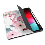 personalized iPad case with pencil holder and Flamingo design - swap