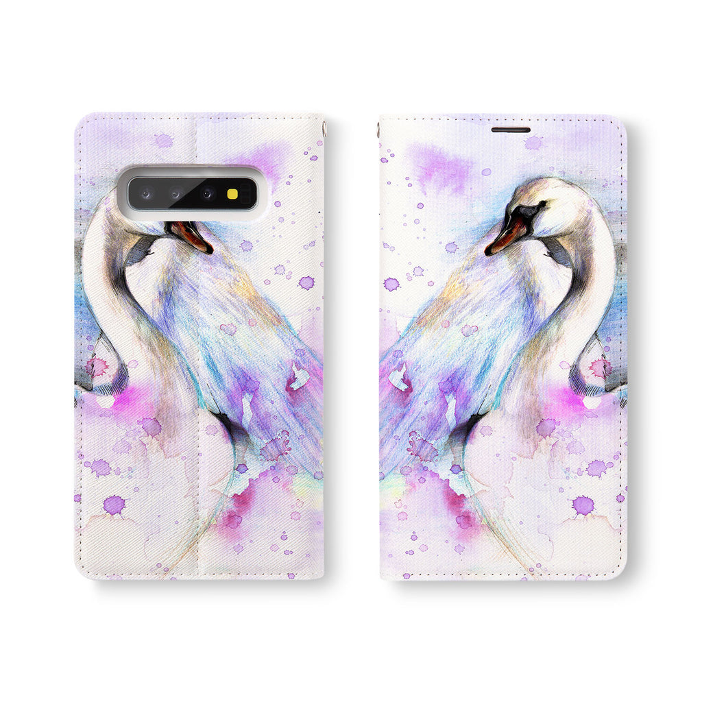 Personalized Samsung Galaxy Wallet Case with Swan desig marries a wallet with an Samsung case, combining two of your must-have items into one brilliant design Wallet Case. 
