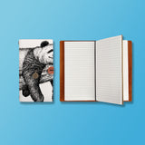 the front top view of midori style traveler's notebook with Cute Animal design