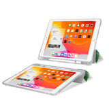 iPad SeeThru Casd with Flat Flower Design Rugged, reinforced cover converts to multi-angle typing/viewing stand