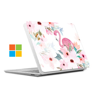 The #1 bestselling Personalized microsoft surface laptop Case with Flamingo design
