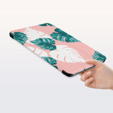 a hand is holding the Personalized Samsung Galaxy Tab Case with Pink Flower 2 design