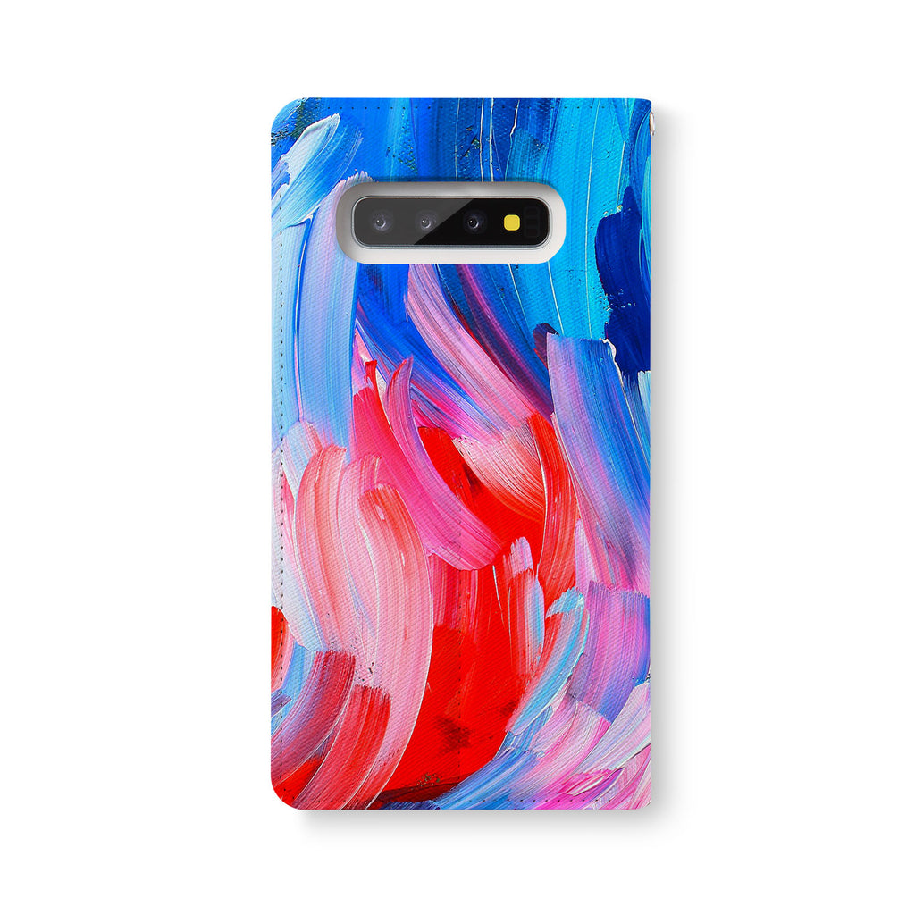 Back Side of Personalized Samsung Galaxy Wallet Case with AbstractPainting design - swap