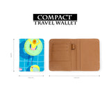 compact size of personalized RFID blocking passport travel wallet with Hello Summer design