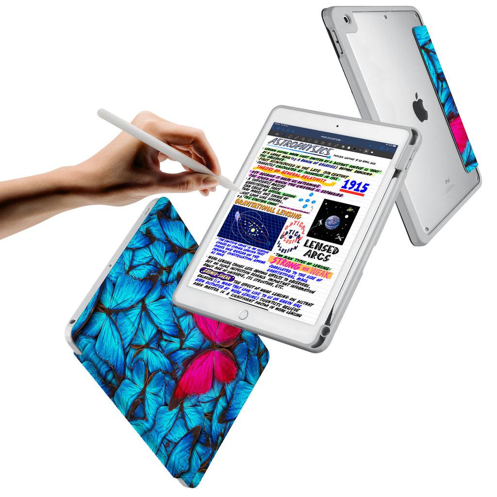 Vista Case iPad Premium Case with Butterfly Design has trifold folio style designed for best tablet protection with the Magnetic flap to keep the folio closed.