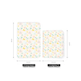 comparison of two sizes of personalized RFID blocking passport travel wallet with Abstract Patterns design