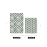 comparison of two sizes of personalized RFID blocking passport travel wallet with Elegant Pattern design