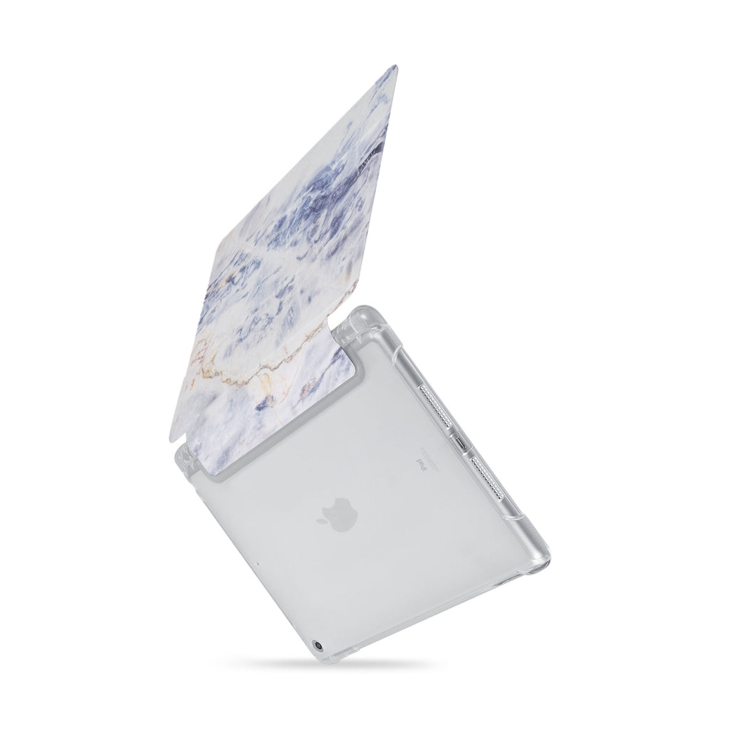iPad SeeThru Casd with Marble Design  Drop-tested by 3rd party labs to ensure 4-feet drop protection