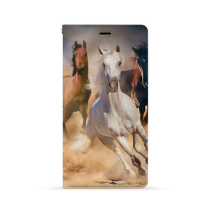 Front Side of Personalized Huawei Wallet Case with Horse design
