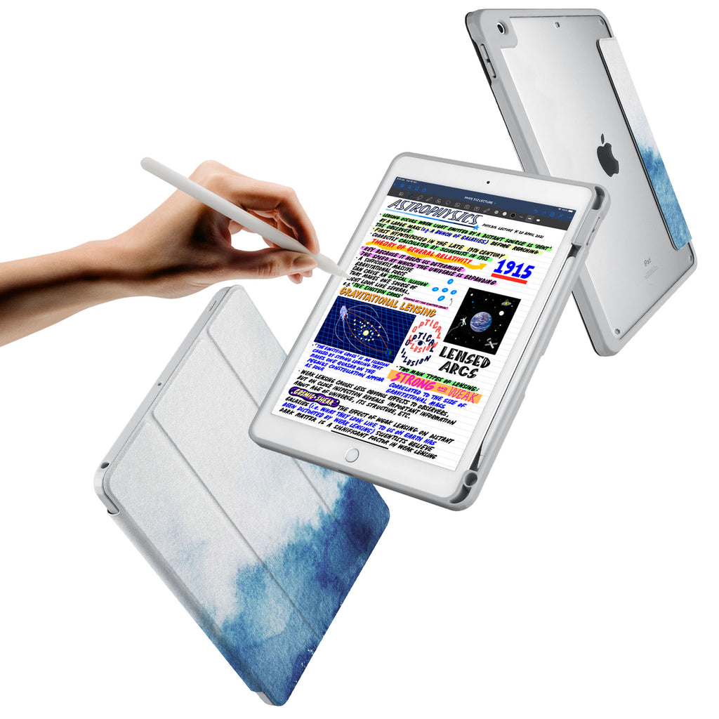 Vista Case iPad Premium Case with Abstract Ink Painting Design has trifold folio style designed for best tablet protection with the Magnetic flap to keep the folio closed.